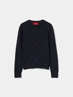 Casaco de malha em algodão e caxemira