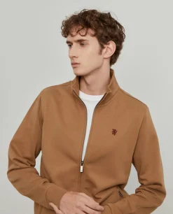 Casaco de malha em algodão gola alta