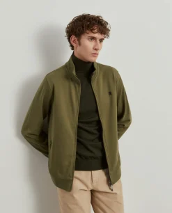 Casaco de malha em algodão gola alta