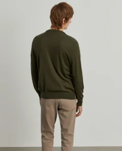 Casaco de malha em lã com botões