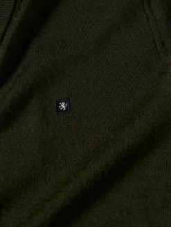 Casaco de malha em lã com botões