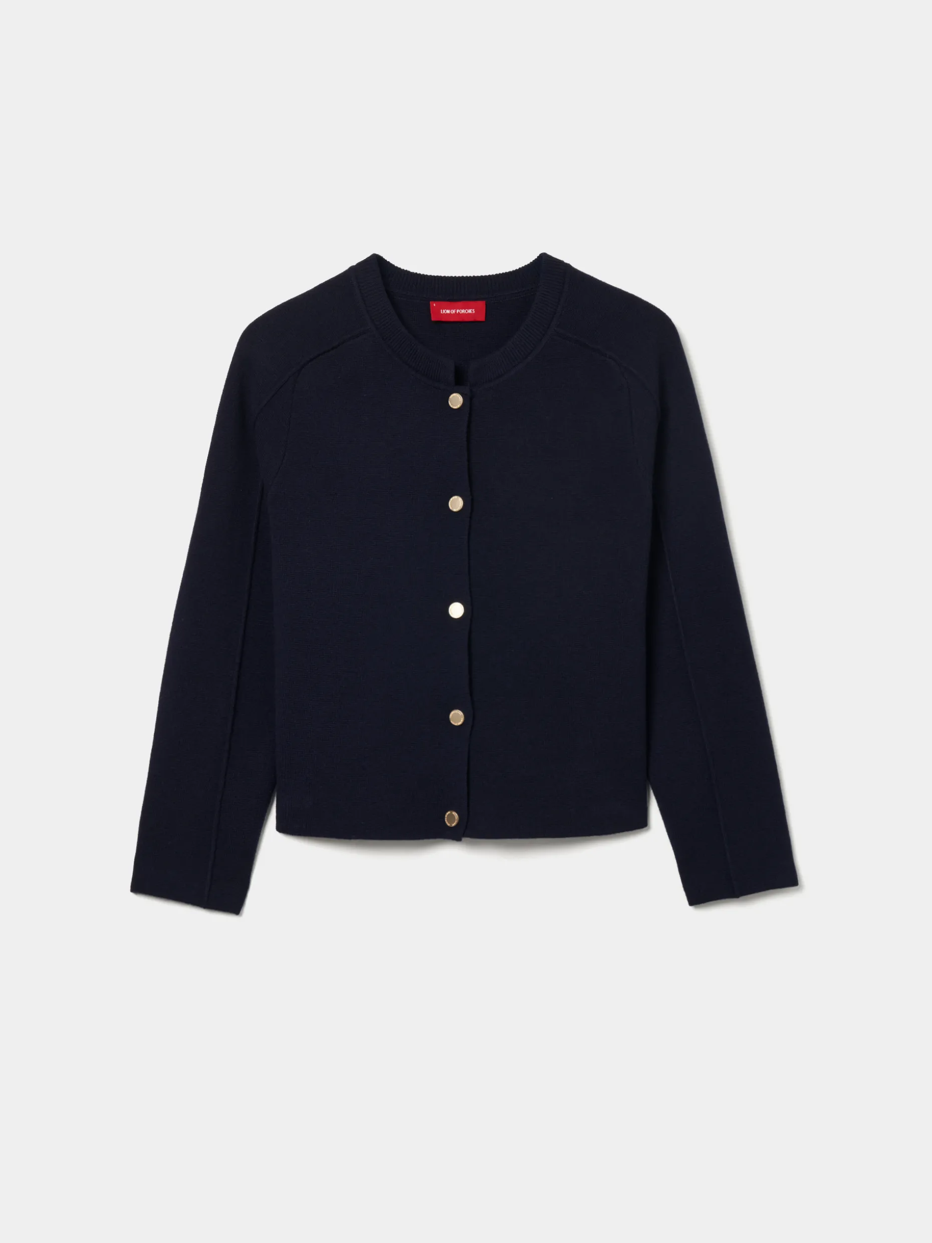 Casaco de malha em lã com molas