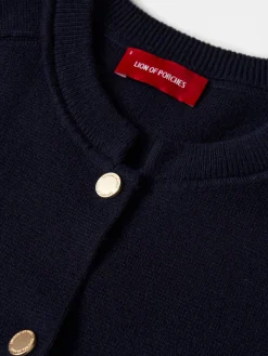 Casaco de malha em lã com molas