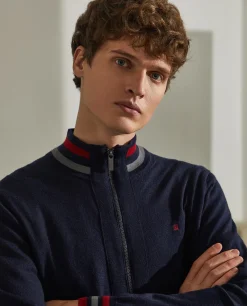 Casaco de malha em lã merino