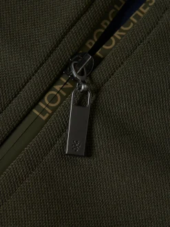 Casaco de malha texturizada com fecho