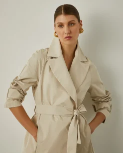 Casaco de trespasse com cinto