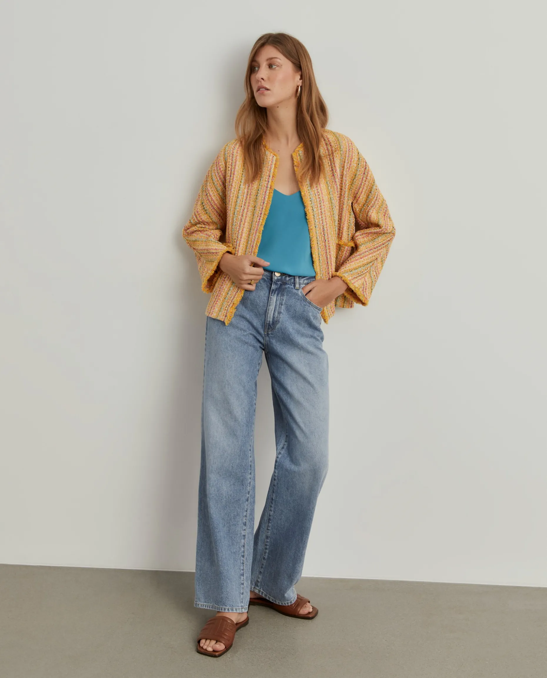 Casaco em Tweed Colorido