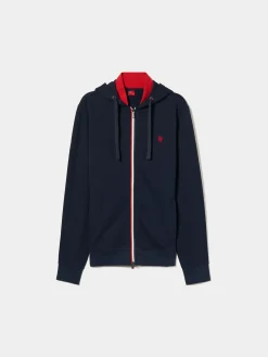 Casaco malha com capuz