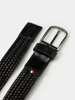 Cinto entrançado em pele