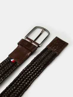 Cinto entrelaçado em pele