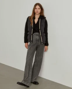 Colete acolchoado com bolsos