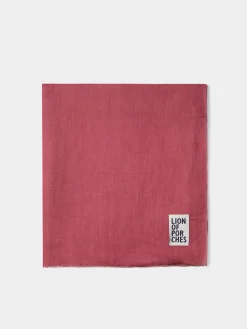 Echarpe para homem de linho e viscose com franjas e branding