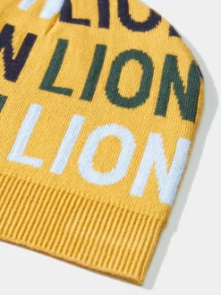 Gorro de algodão e caxemira com lettering