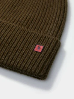 Gorro em malha tricotada 100% lã