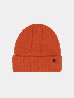Gorro trançado laranja