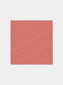 Lenço de seda com logotipo