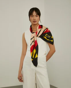 Lenço de seda estampado