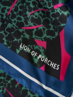 Lenço de seda padrão selva