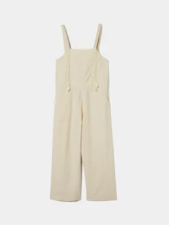 Macacão de perna larga com alças entrançadas