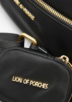 Mala a tiracolo retangular em nylon