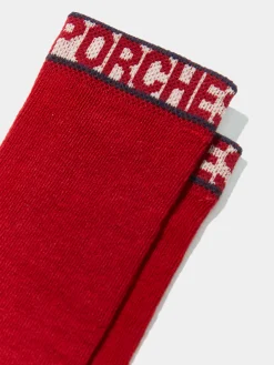 Meias altas com lettering