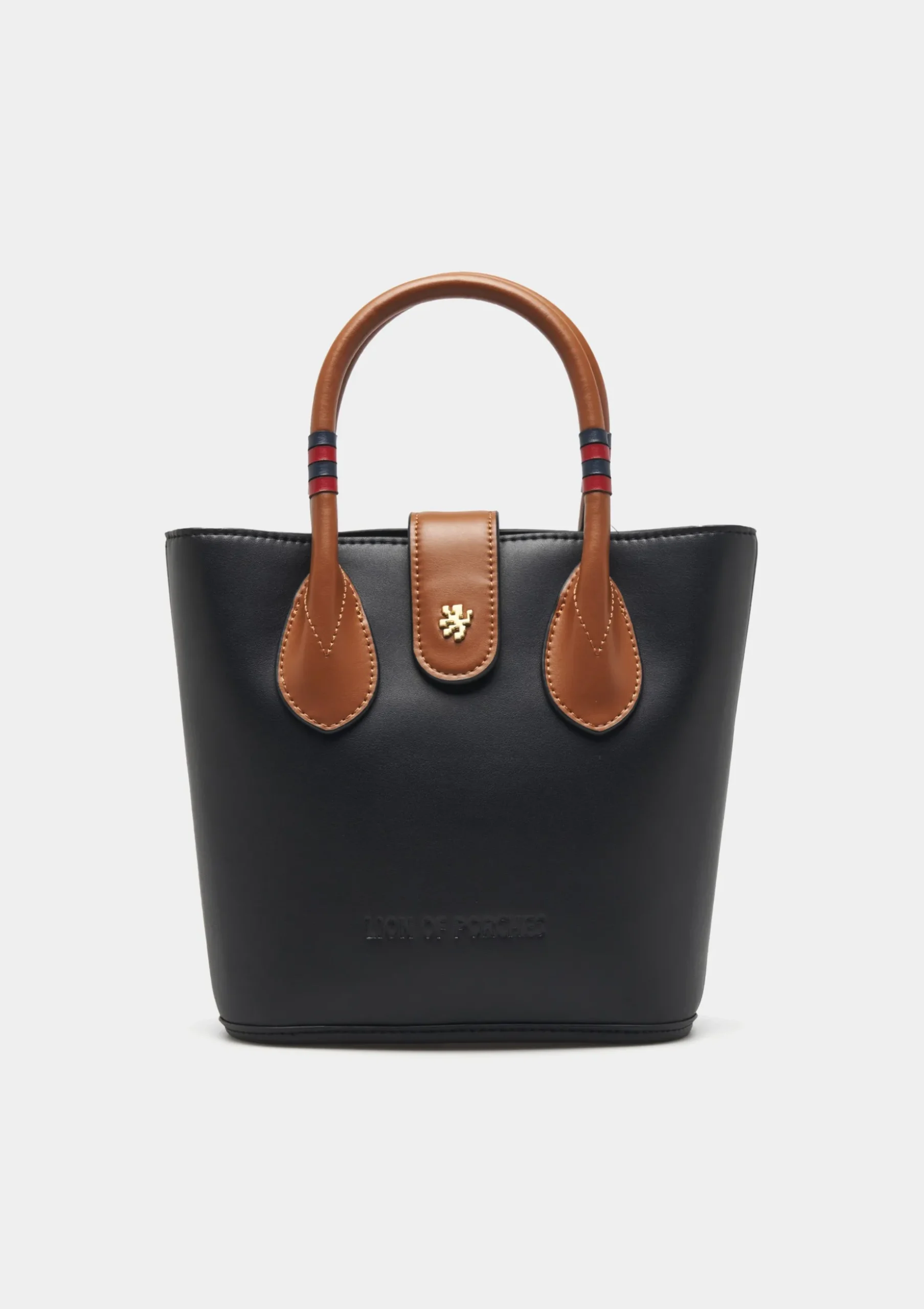 Mini mala de mão bicolor