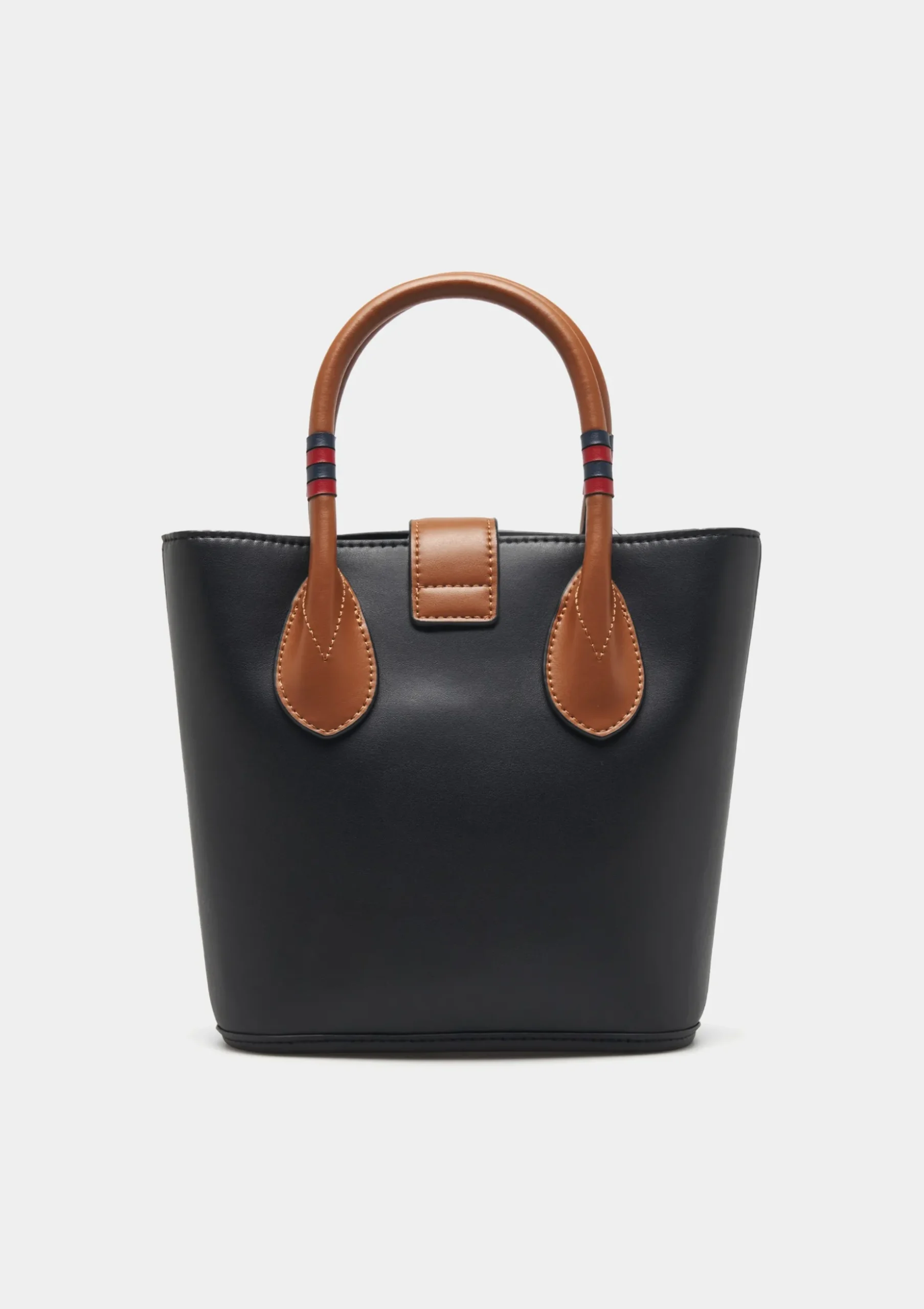 Mini mala de mão bicolor