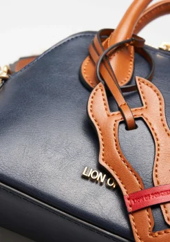 Mini mala de mão em dois tons