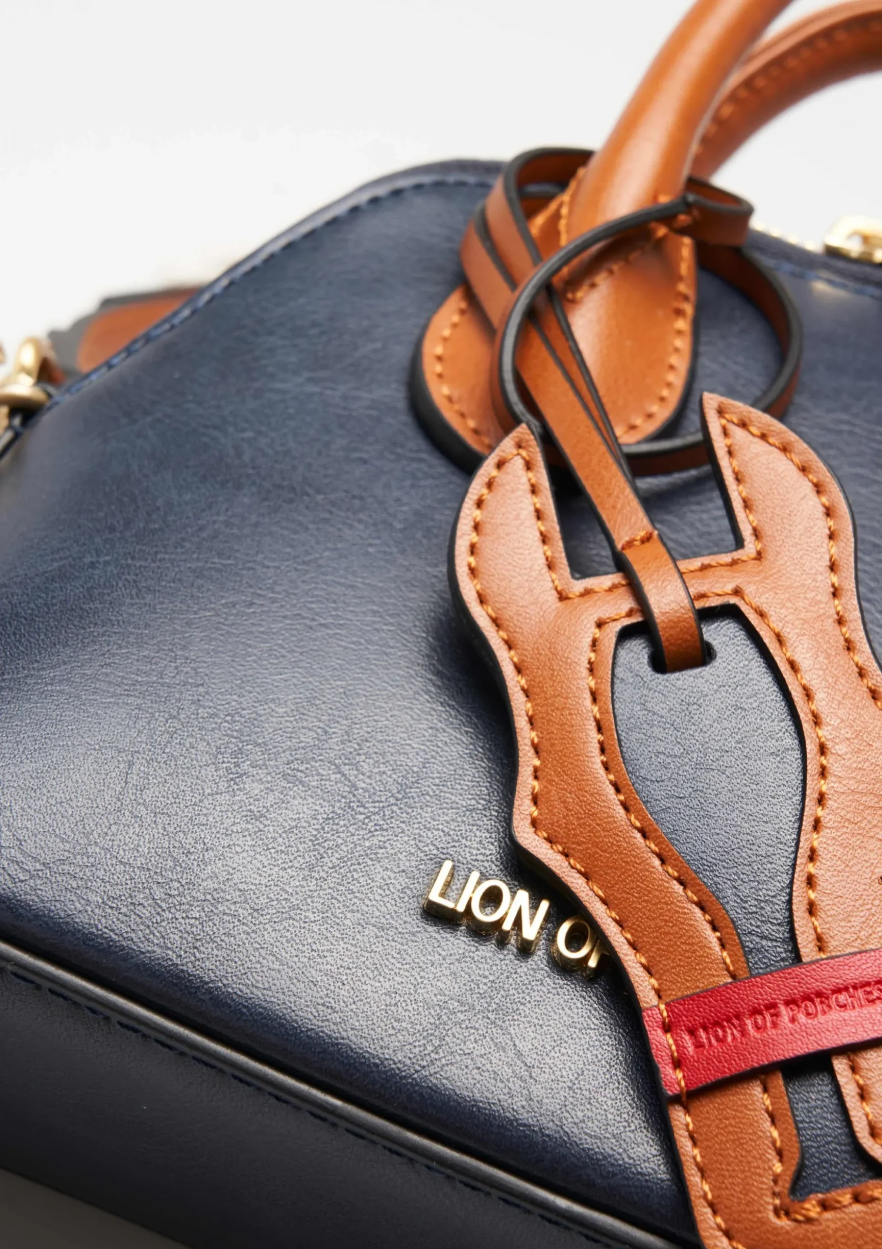 Mini mala de mão em dois tons