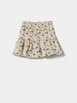 Mini-saia com estampado de flores