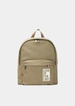 Mochila para homem em sarja com bolso frontal e alças