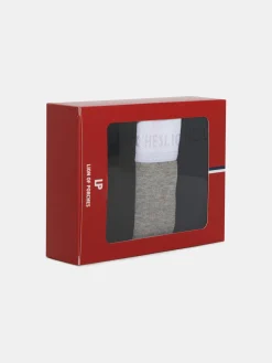 Pack de cuecas slip de algodão com cintura elástica