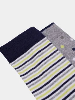 Pack de meias de malha com padrões em diversas cores