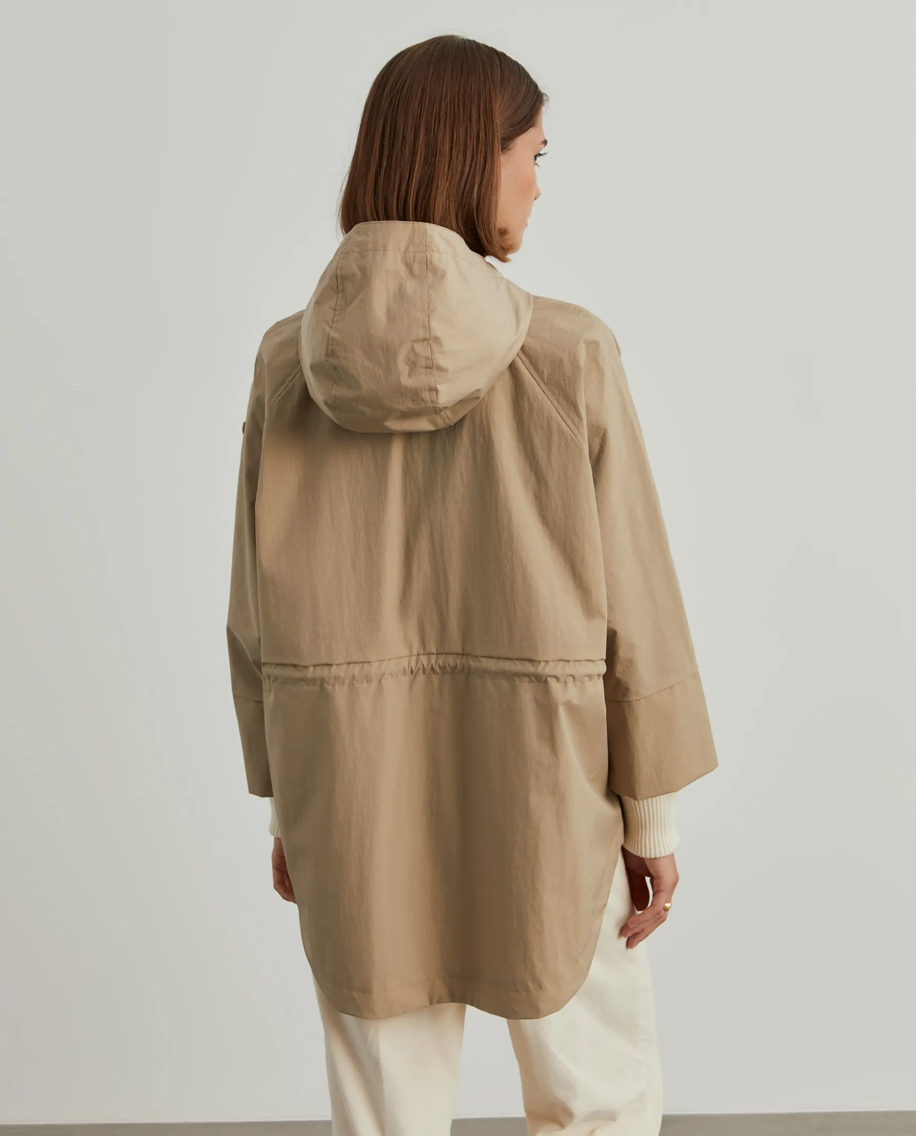 Parka oversized com capuz