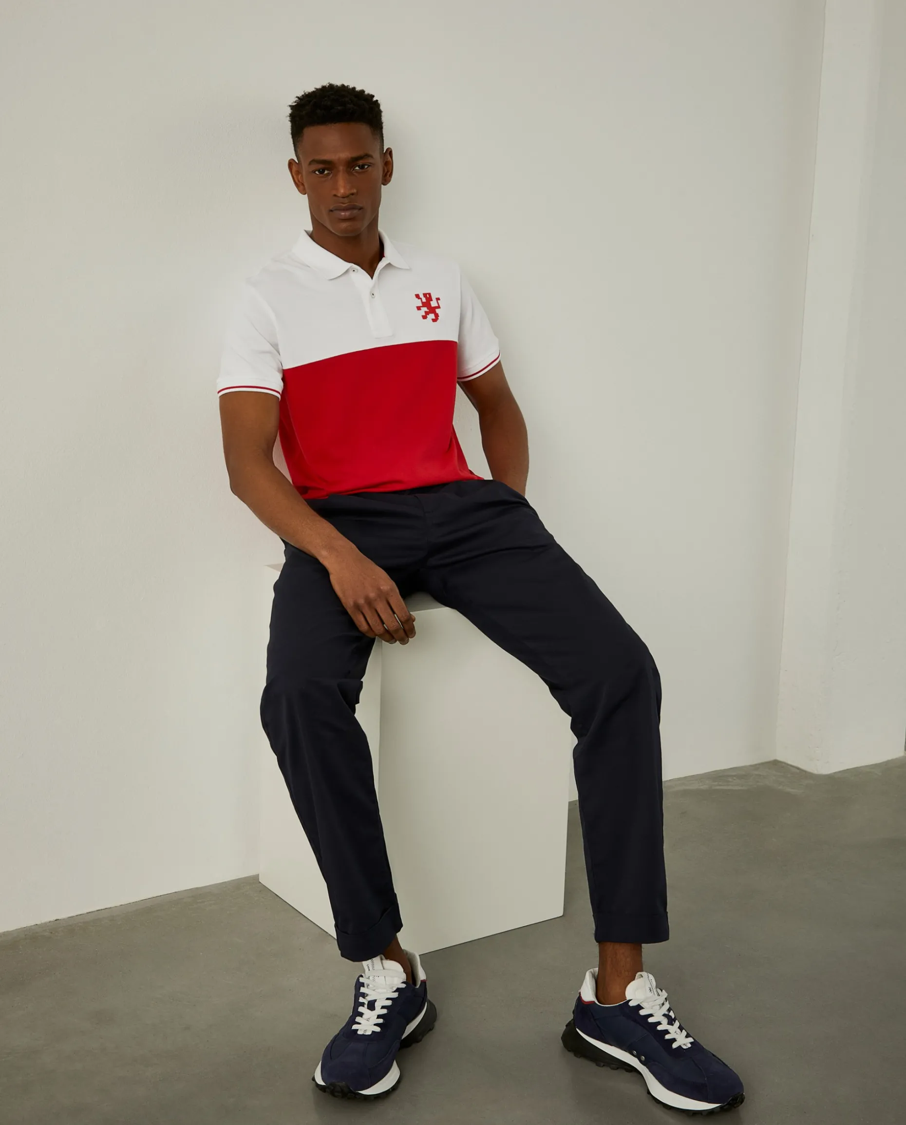 Polo bicolor slim fit