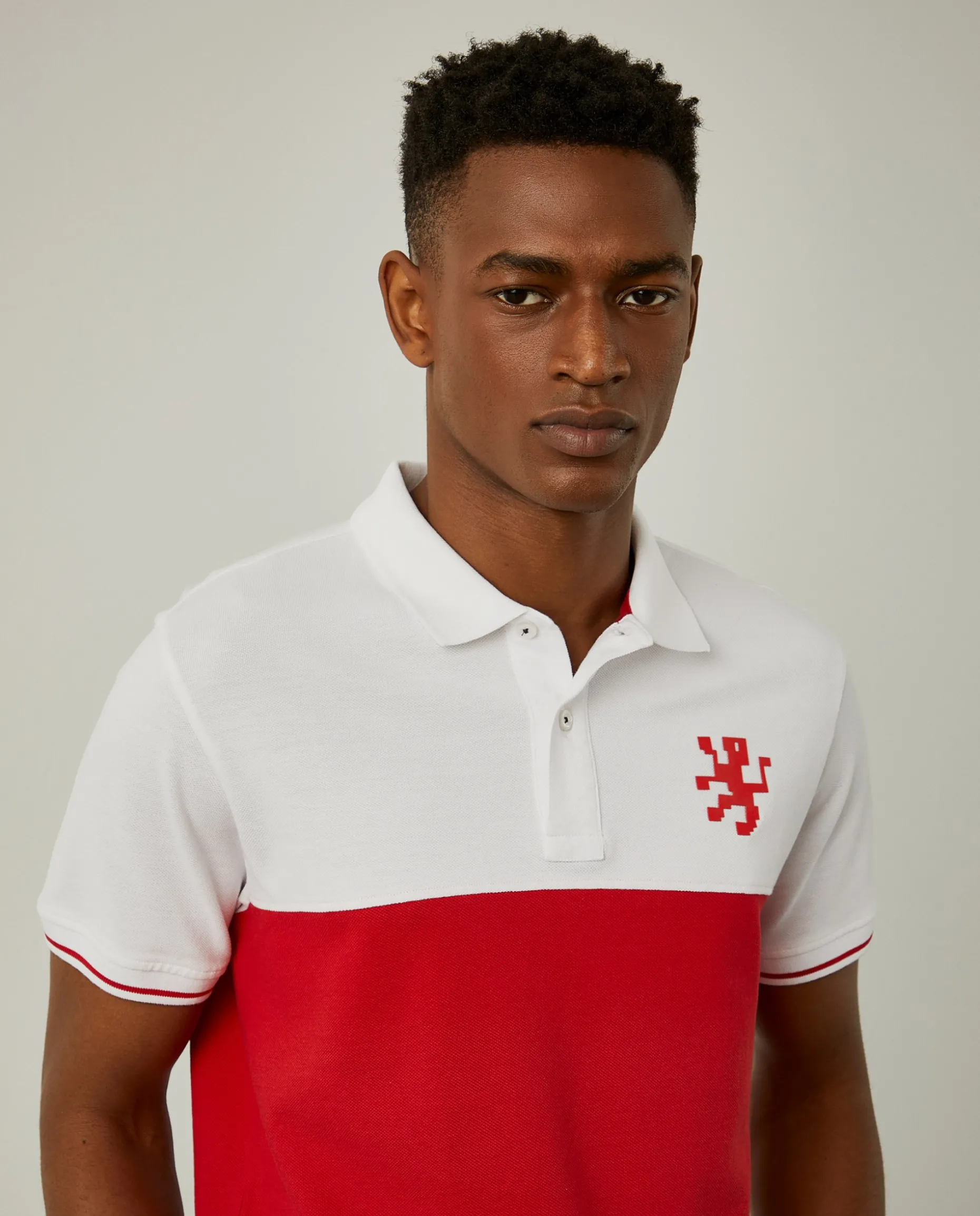 Polo bicolor slim fit