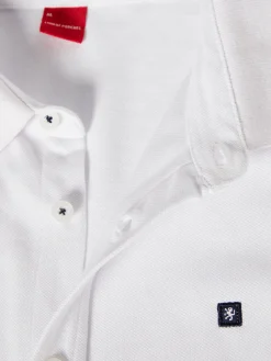 Polo camisa em algodão com riscas