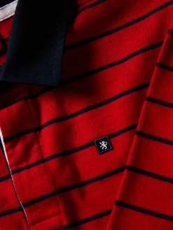 Polo de manga comprida às riscas