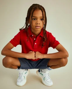 Polo de manga curta 100% algodão