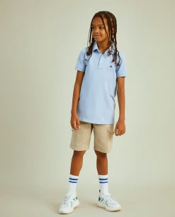 Polo de manga curta 100% algodão