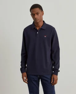 Polo manga comprida de algodão