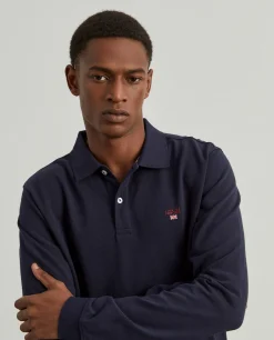 Polo manga comprida de algodão