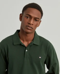 Polo manga comprida de algodão