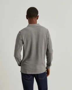 Polo manga comprida de algodão