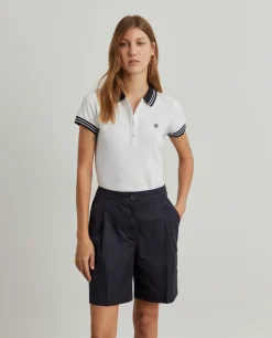 Polo piqué bicolor em algodão