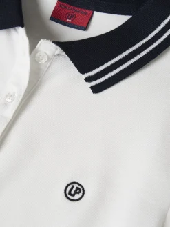 Polo piqué bicolor em algodão