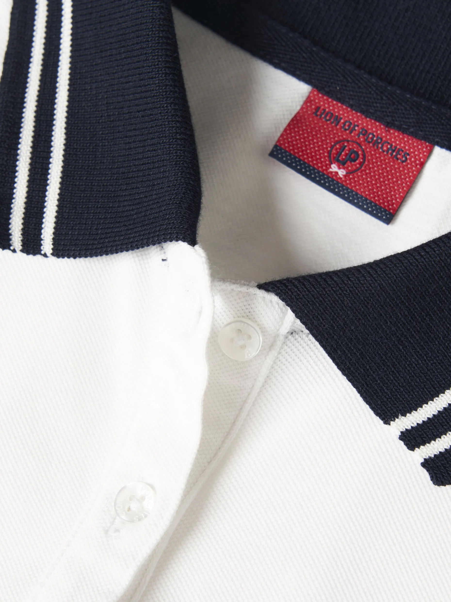 Polo piqué bicolor em algodão