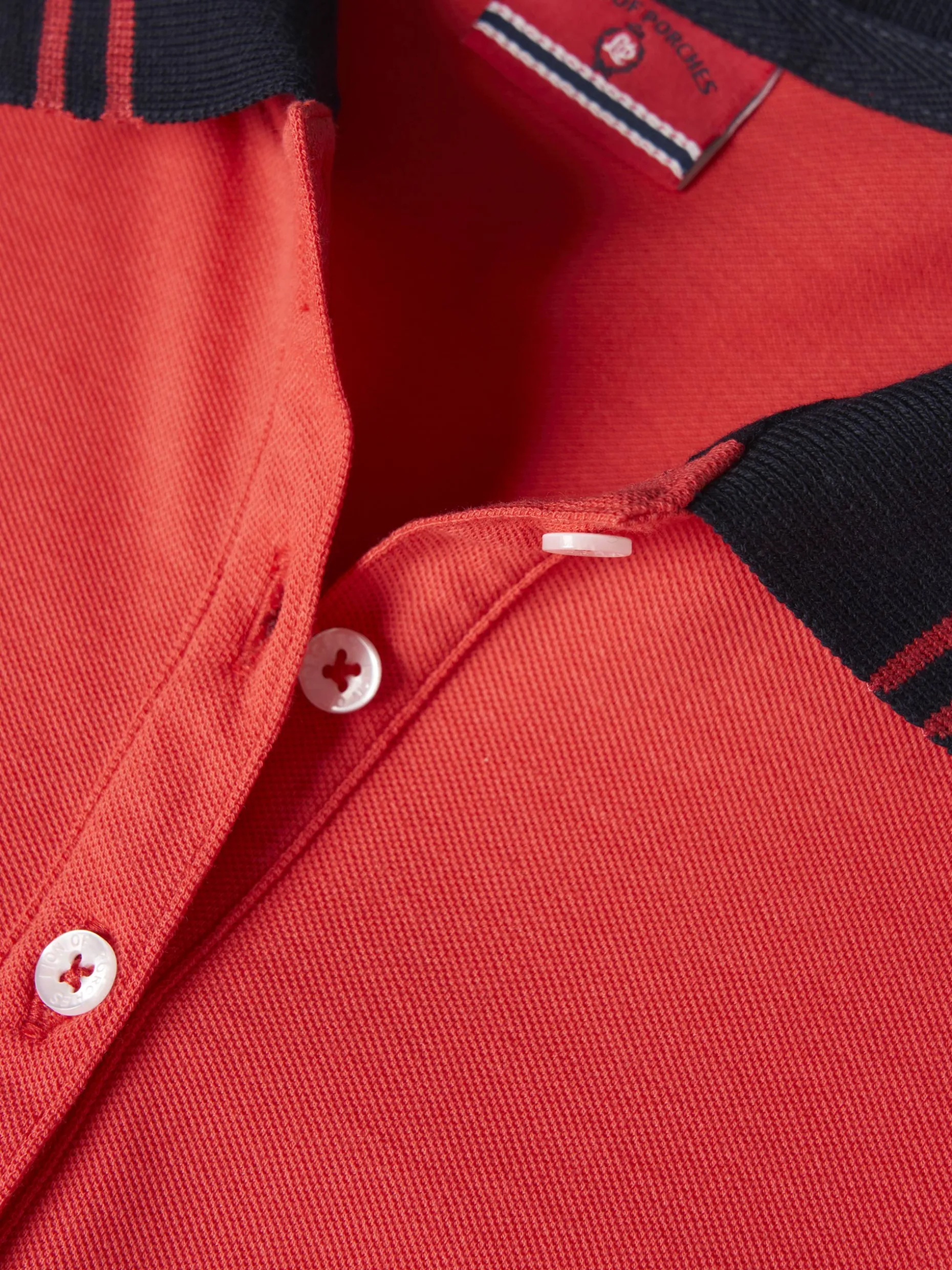 Polo piqué bicolor em algodão