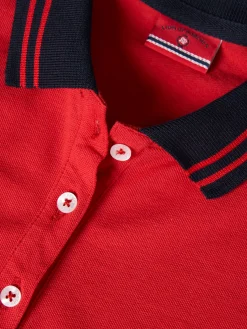 Polo piqué bicolor em algodão