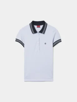 Polo piqué bicolor em algodão